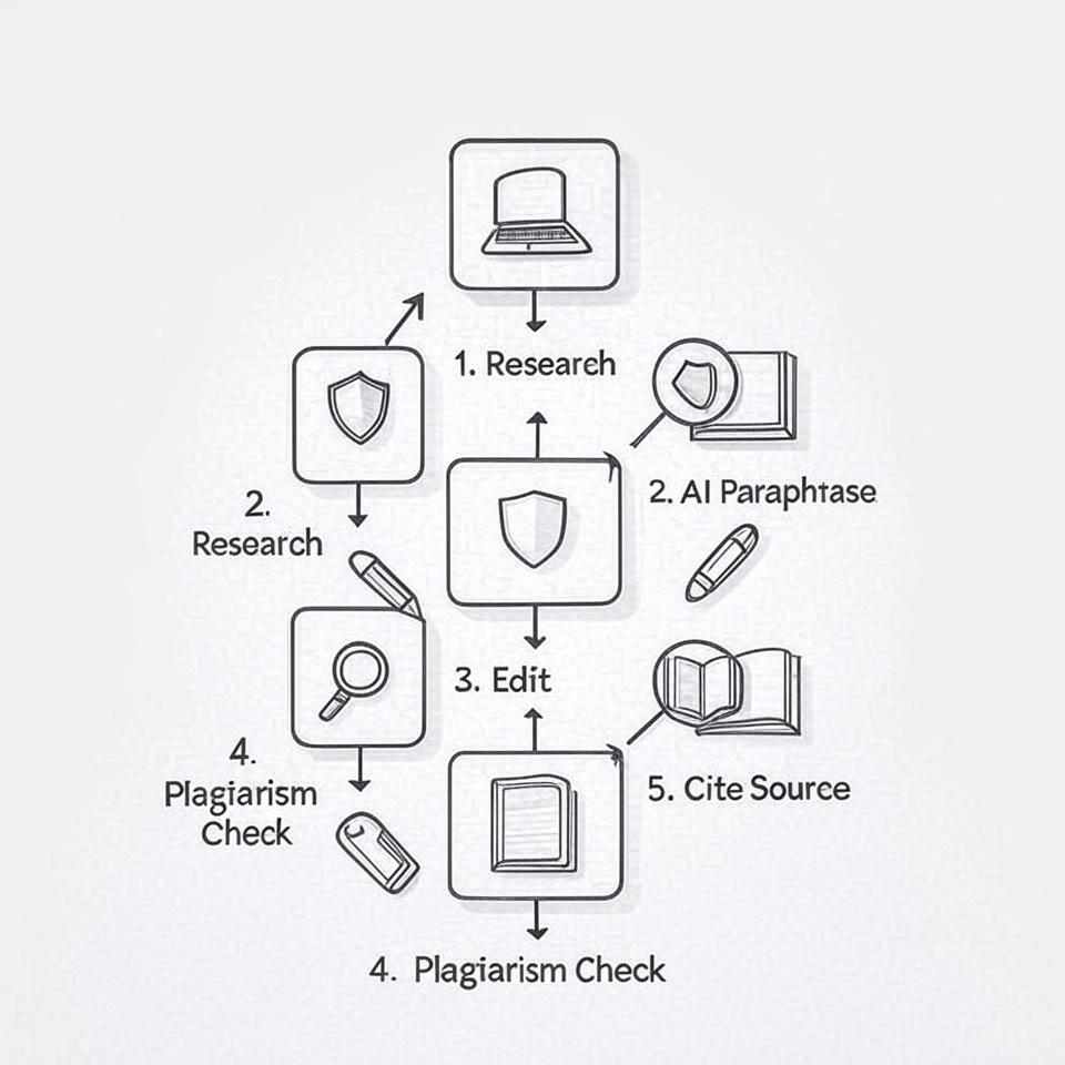 5-step ethical framework for using AI paraphrasing tools | Avoid plagiarism guide