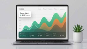 AI Pomodoro timer app interface showing a graph of optimal focus periods.