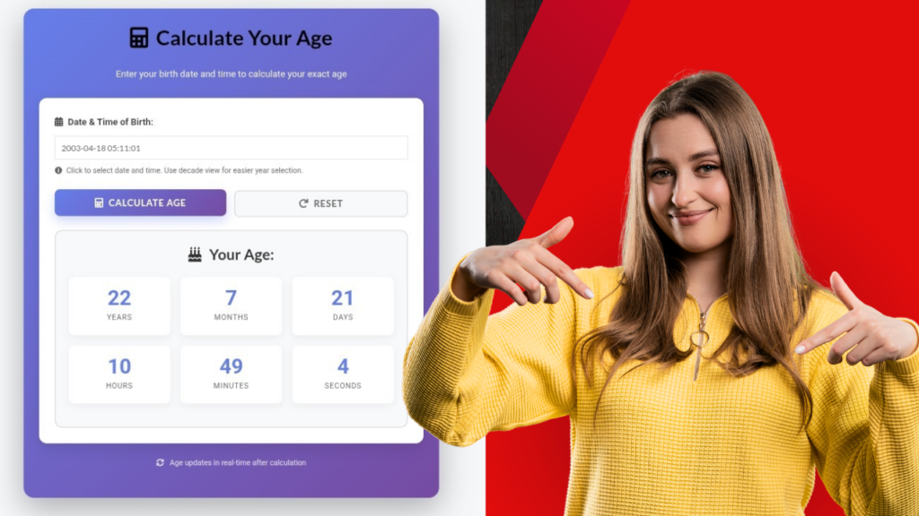 Age Calculator: उम्र निकालना अब मज़ेदार! | जानिए आपकी उम्र कितनी है… सच में!